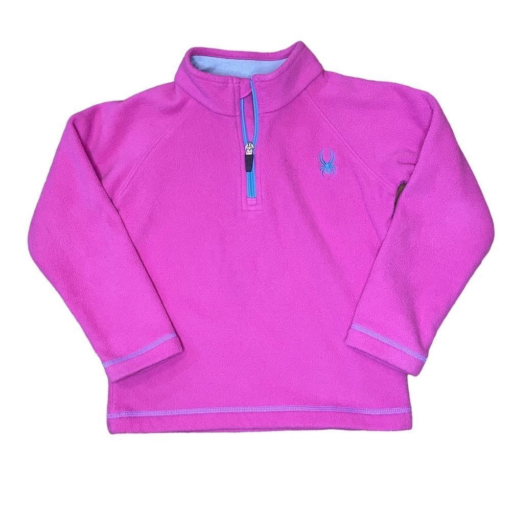 Spyder 1/4 Zip Fleece Pink Pullover Toddler Girl size 4